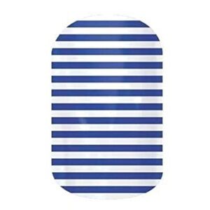 Jamberry Blue and White Striped Nail Wraps - Navy Skinny